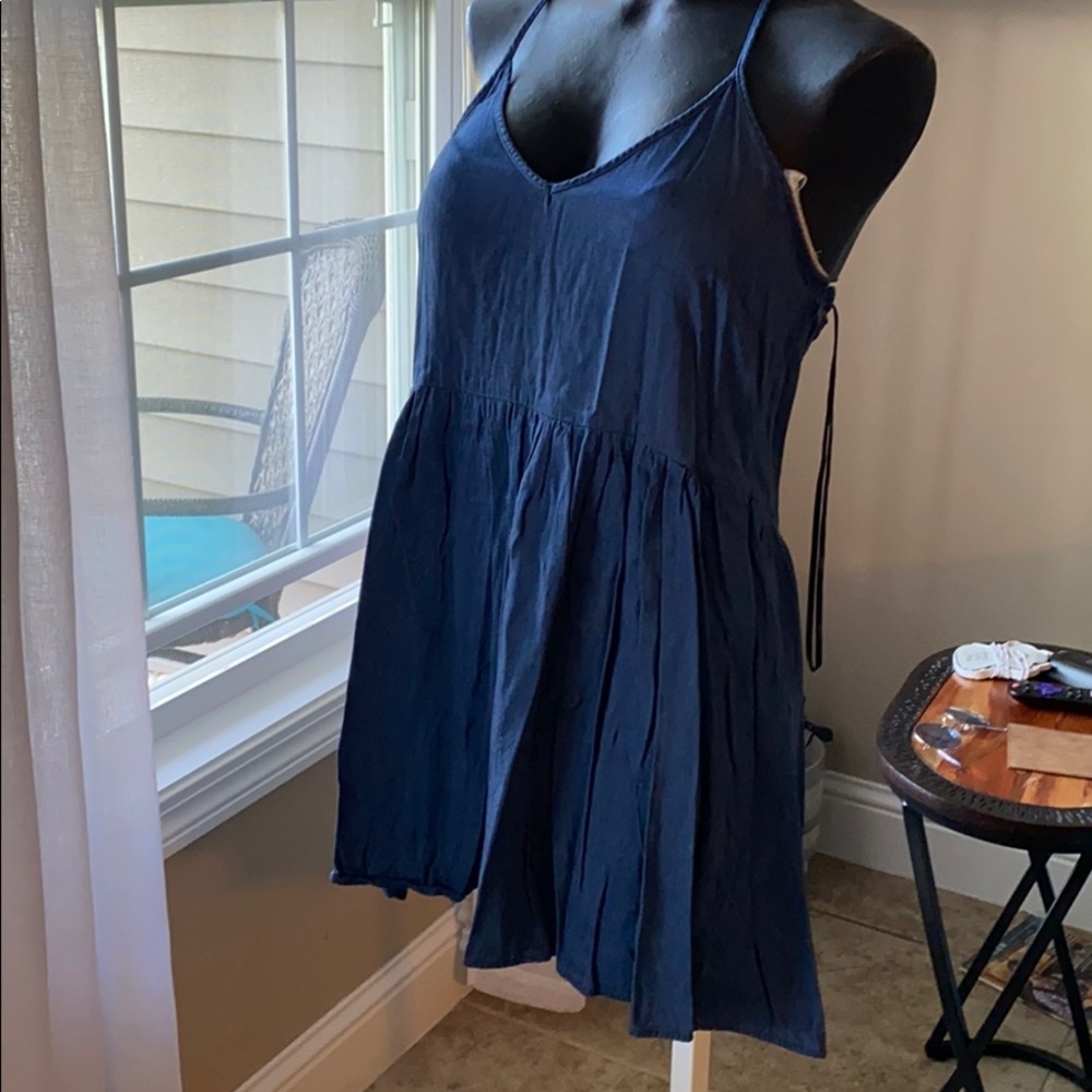 A faux jean stretchy dress